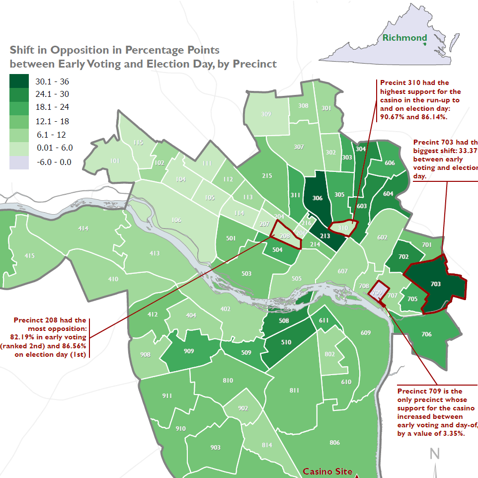 The growth of casino opposition in Richmond, VA, 2023