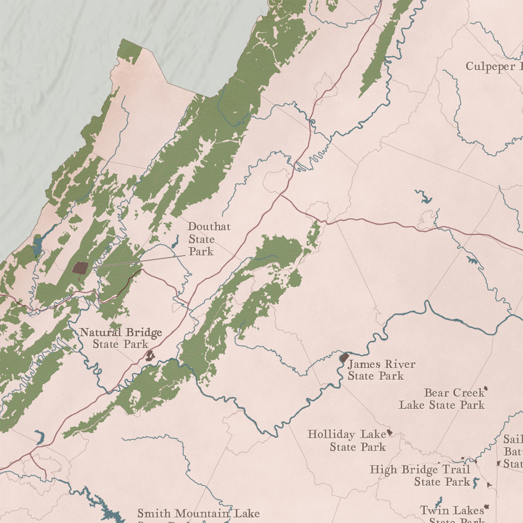 Virginia public lands map