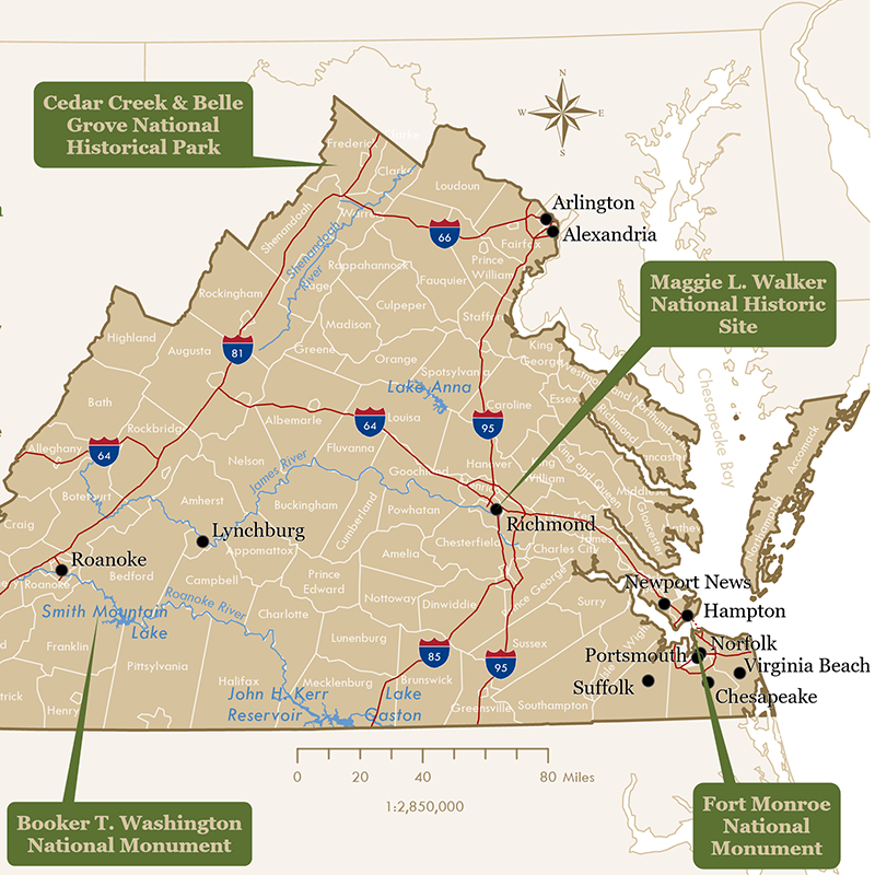 Lesser known national park units in Virginia